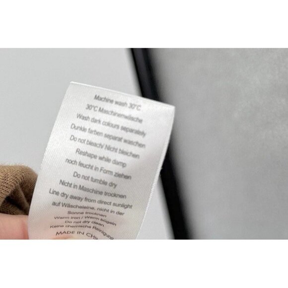 Wrap London Brown 100% Linen V-Neck Blouse US 8 Beach Preppy Boho Coastal - Picture 8 of 10